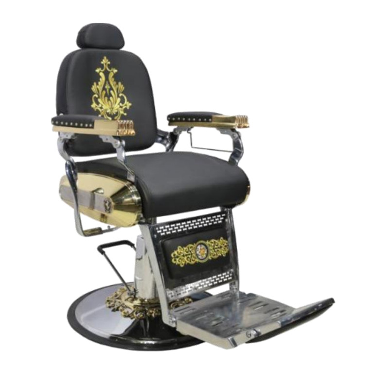 Luxury black gold heavy barber chair ZY-BC8891