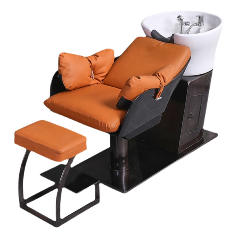 Custom Reclining Electric Hair Salon Shampoo Chair With Footrest  ZY-SC220