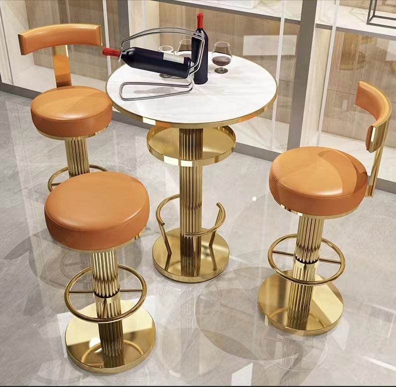 Luxury gold salon stool bar chair ZY-A060