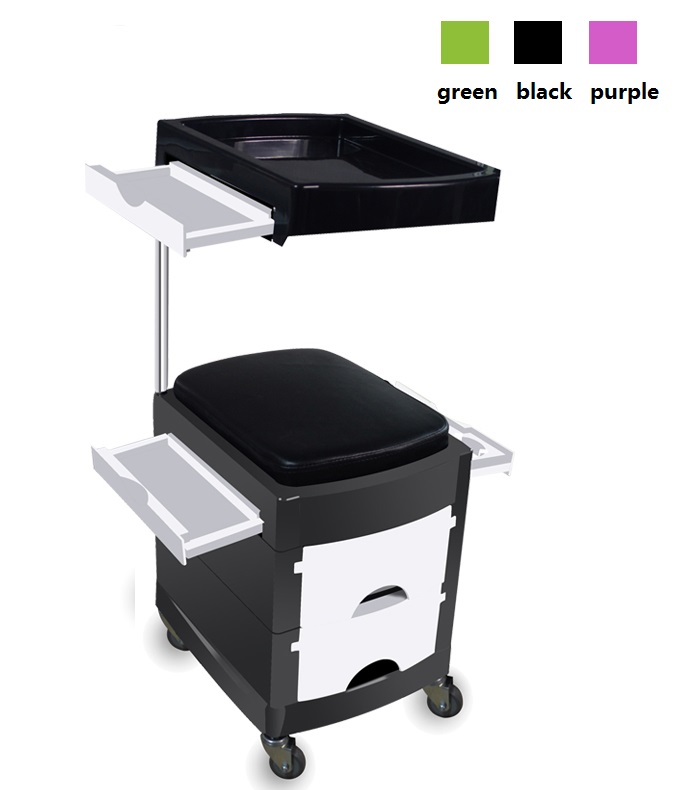 portable with ABS side tray rubber wheel manicure chair ZY-773